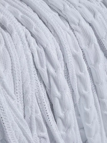 Плед 200х220 на кровать диван покрывало вязаный Хлопок 100 % фото 3