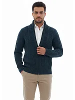 Кардиган мужской на молнии Жакет вязаный шерстяной Кофта