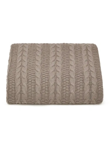 Плед 220x240 на кровать диван покрывало вязаный хлопок 100% фото 5