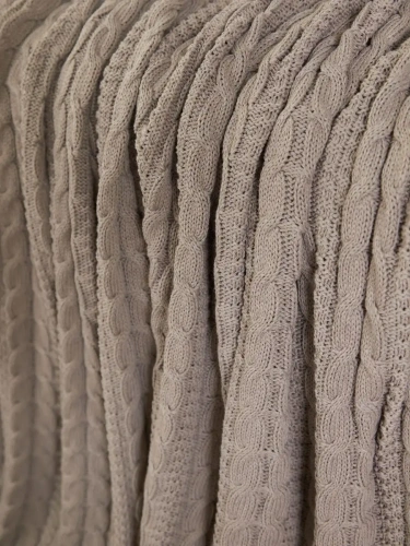 Плед 220x240 на кровать диван покрывало вязаный хлопок 100% фото 6