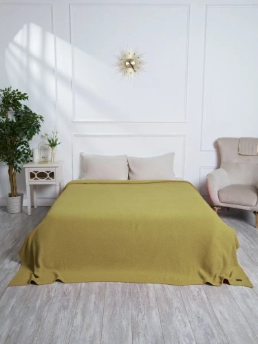 Плед 200х220 на кровать диван покрывало вязаный Хлопок 100 % фото 5