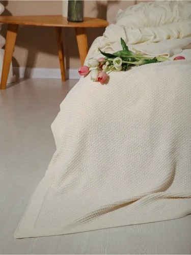 Плед 160х220 на кровать диван покрывало вязаный Хлопок 100 % фото 5