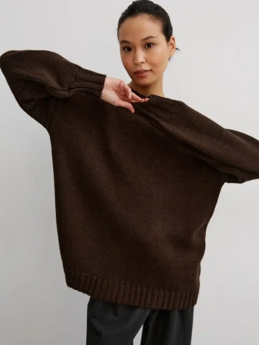 Свитер женский оверсайз шерстяной Кофта свободного Джемпер фото 2