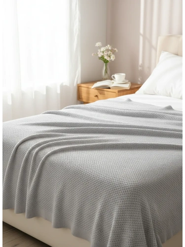 Плед 200х220 на кровать диван покрывало вязаный Хлопок 100 % фото 6