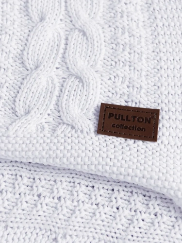 Плед 160х220 покрывало на диван кровать вязаный хлопок 100%