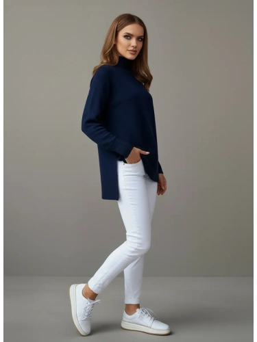 Свитер оверсайз с горлом теплый шерстяной Джемпер фото 2