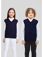 Жилет для девочки мальчика синий жилетка школьный