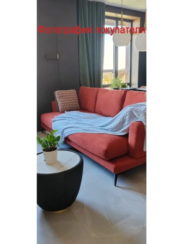 Плед 200x220 на кровать диван покрывало вязаный хлопок 100% фото 8