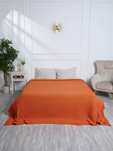 Плед 200х220 на кровать диван покрывало вязаный Хлопок 100 % фото 6