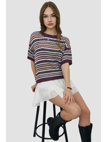 Кофта нарядная оверсайз укороченный ажурная кружевная сетка фото 6