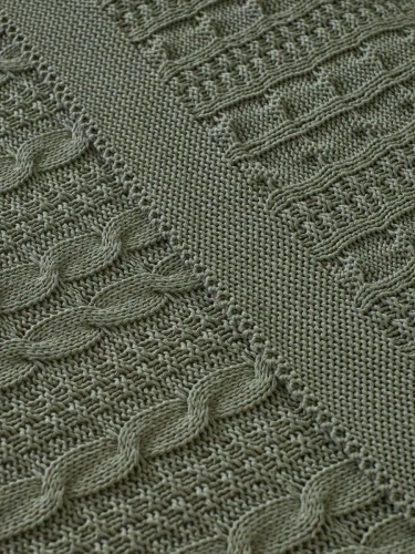 Плед 160х220 покрывало на диван кровать вязаный хлопок 100% фото 5