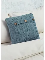 Наволочка декоративная вязаная для подушки 45 x 45 см хлопок