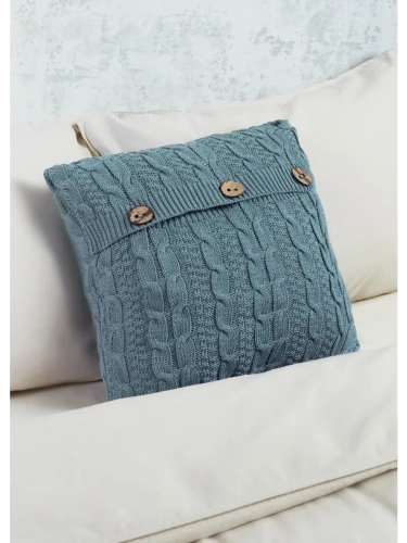 Наволочка декоративная вязаная для подушки 45 x 45 см хлопок