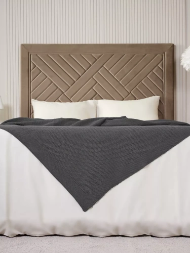 Плед 220х240 на кровать диван покрывало вязаный Хлопок 100 % фото 3