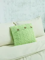 Наволочка декоративная вязаная для подушки 45 x 45 см хлопок