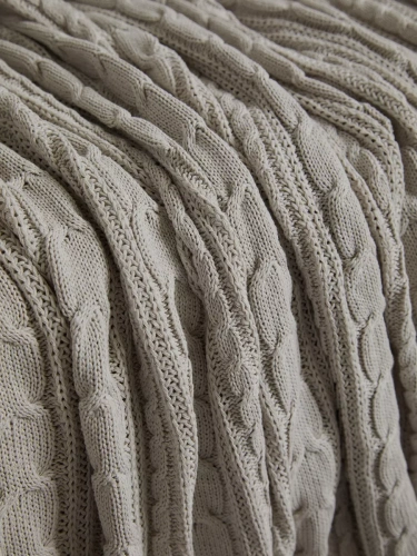 Плед 180х220 на кровать диван покрывало вязаный Хлопок 100 % фото 2