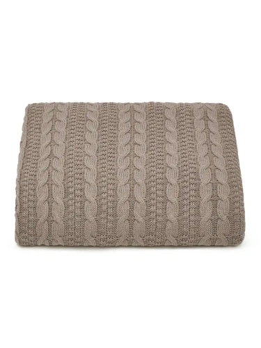 Плед 200x220 на кровать диван покрывало вязаный хлопок 100% фото 7