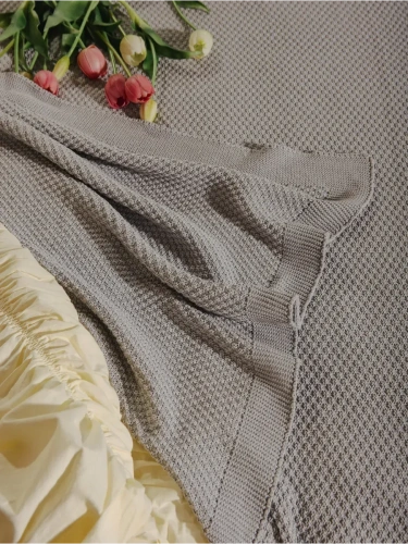 Плед 180х220 на кровать диван покрывало вязаный Хлопок 100 % фото 5