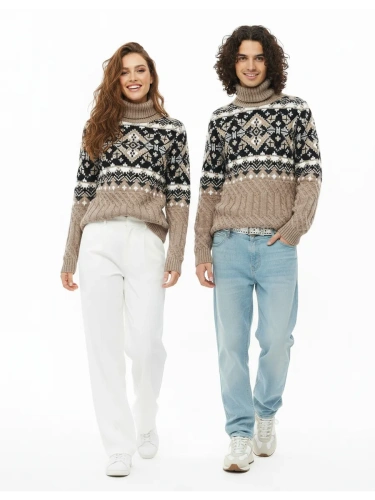 Свитер мужской с горлом теплый шерстяной фото 3