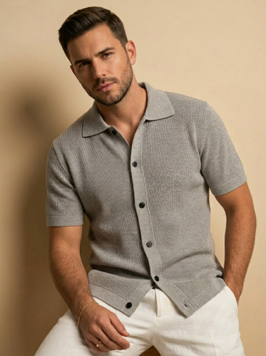 Кардиган мужской вязаный черный Old Money фото 4