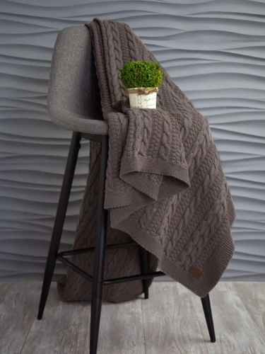 Плед 150х200 покрывало на диван кровать вязаный детский фото 2