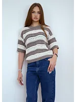 Кофта нарядная оверсайз укороченный ажурная кружевная сетка