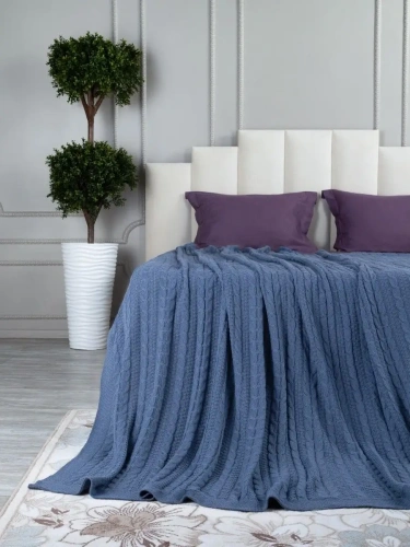 Наволочка декоративная вязаная для подушки 45 x 45 см хлопок фото 5