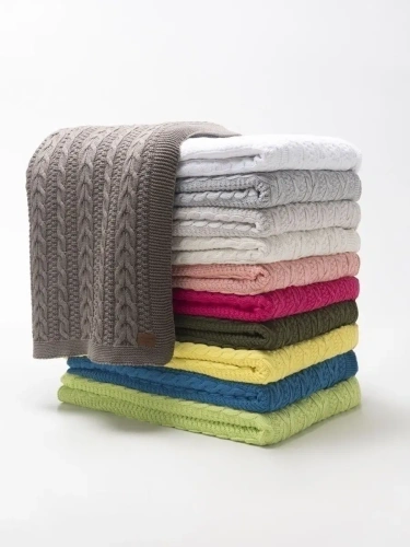 Плед 220x240 на кровать диван покрывало вязаный хлопок 100% фото 9