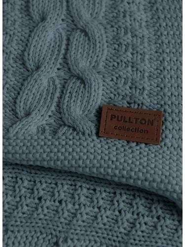 Плед 180x220 на кровать диван покрывало вязаный хлопок 100%