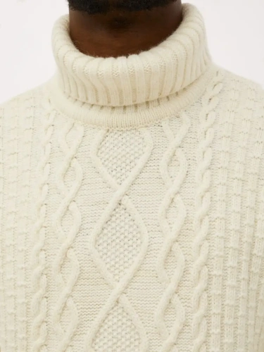 Свитер мужской с горлом теплый шерстяной