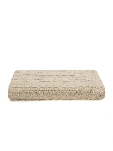 Плед 200x220 на кровать диван покрывало вязаный хлопок 100% фото 5