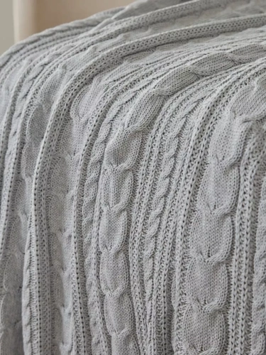 Плед 200х220 на кровать диван покрывало вязаный Хлопок 100 % фото 3