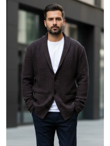 Кардиган на пуговицах длинный повседневный накидка удлиненный