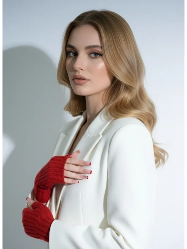 Митенки красный теплые перчатки без пальцев y2k фото 4