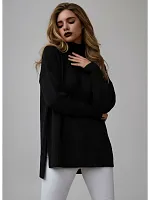 Свитер оверсайз с горлом теплый шерстяной Джемпер