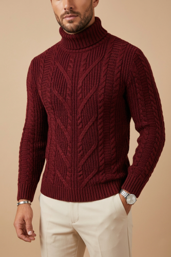 Свитер мужской с горлом теплый шерстяной фото 3