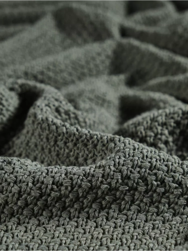 Плед 200х220 на кровать диван покрывало вязаный Хлопок 100 % фото 4