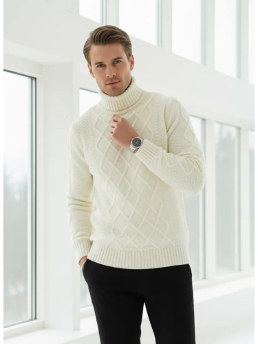 Свитер мужской с горлом теплый шерстяной фото 3