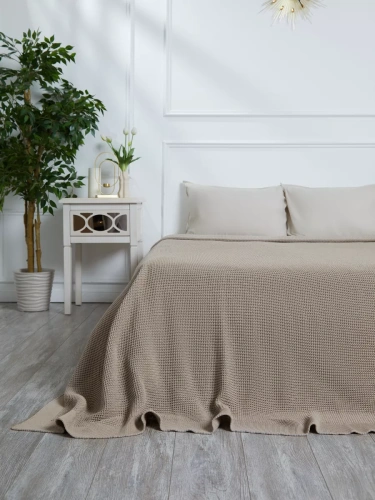 Плед 240х260 на кровать диван покрывало вязаный Хлопок 100 % фото 5