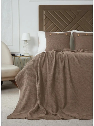 Плед 160х220 покрывало на диван кровать вязаный хлопок 100% фото 9