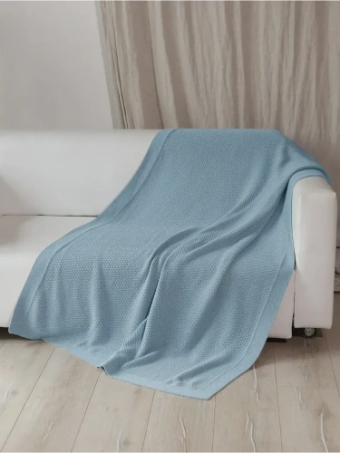 Плед 160х220 на кровать диван покрывало вязаный Хлопок 100 % фото 2