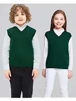 Жилет для девочки мальчика зеленый жилетка школьный