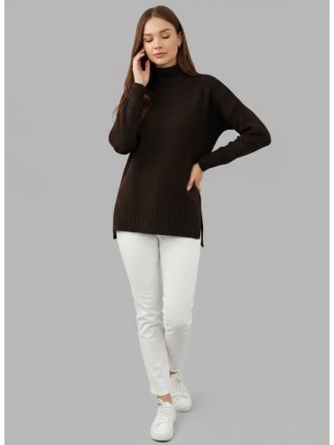 Свитер оверсайз с горлом теплый шерстяной Джемпер фото 3