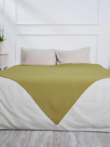 Плед 200х220 на кровать диван покрывало вязаный Хлопок 100 % фото 4