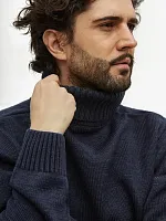 Свитер мужской с горлом теплый шерстяной