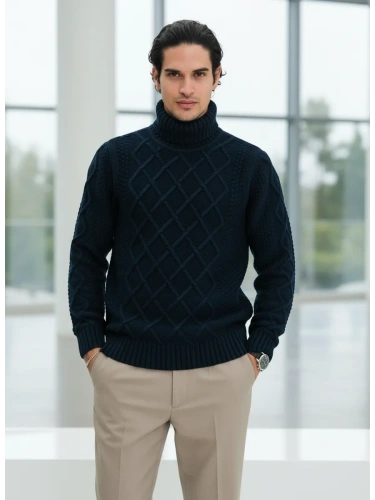 Свитер мужской с горлом теплый шерстяной фото 2