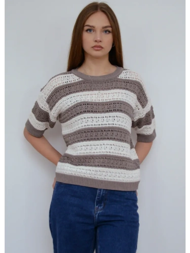 Кофта нарядная оверсайз укороченный ажурная кружевная сетка фото 7