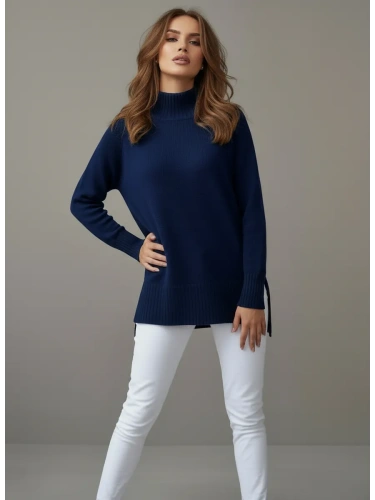 Свитер оверсайз с горлом теплый шерстяной Джемпер фото 4