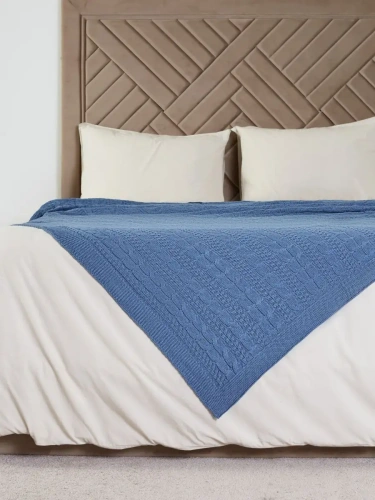 Плед 150х200 покрывало на диван кровать вязаный детский фото 3