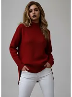 Свитер оверсайз с горлом теплый шерстяной Джемпер